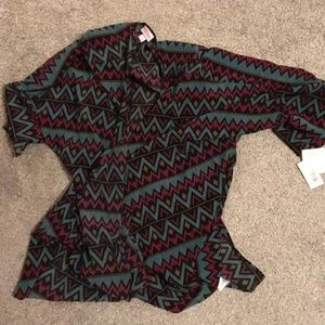 LulaRoe - Lindsay - BNWT - Chevron - Blue Pink